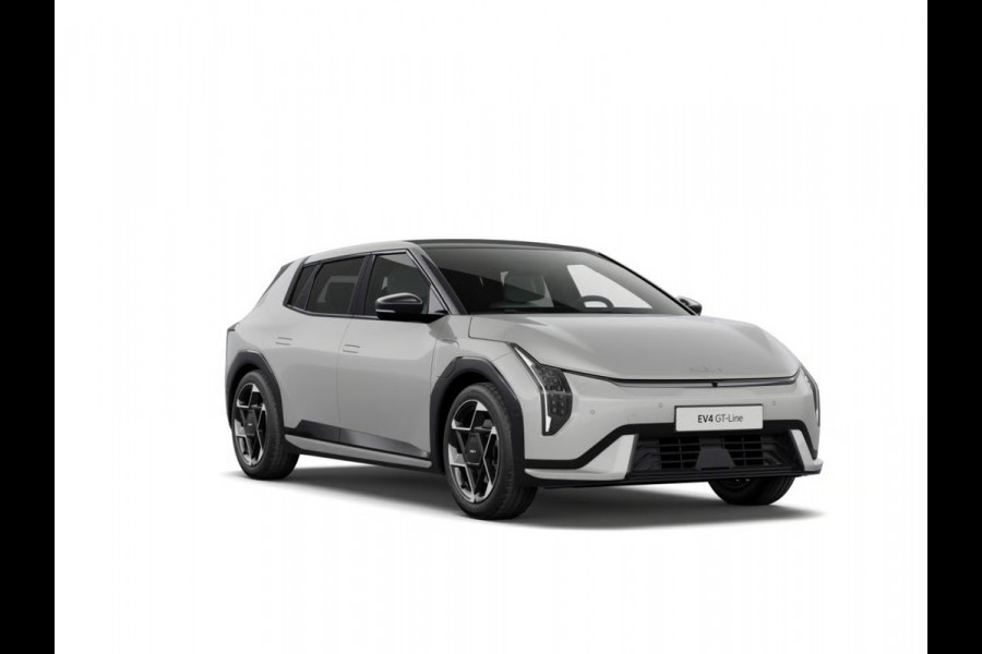 Kia EV4 GT-PlusLine 81.4 kWh | Actieprijs* | Navi. | Clima. | Adapt. Cruise. | Dodehoekcamera | Glazen Schuif-/Kanteldak | Harman Kardon | GT-Line Vegan Lederen Stoelbekleding | Slimme Parkeerassistentie
