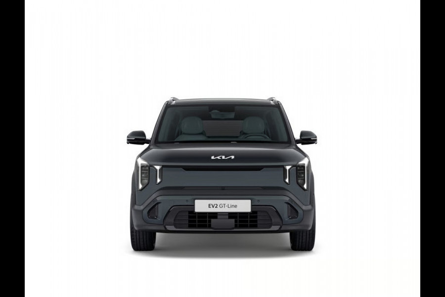 Kia EV2 GT-Line 61 kWh | 5p. | Actieprijs* | Navi. | Clima. | Adapt. Cruise | Stoel&Stuur Verwarming | Dakrails | 15L Frunk | Harman Kardon | Glazen Kanteldak | Vegan Lederen Stoelbekleding 'Black-Line' | Dodehoekcamera