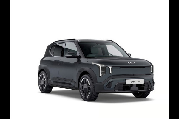 Kia EV2 GT-Line 61 kWh | 5p. | Actieprijs* | Navi. | Clima. | Adapt. Cruise | Stoel&Stuur Verwarming | Dakrails | 15L Frunk | Harman Kardon | Glazen Kanteldak | Vegan Lederen Stoelbekleding 'Black-Line' | Dodehoekcamera