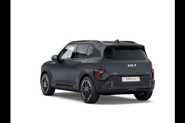 Kia EV2 GT-Line 61 kWh | 5p. | Actieprijs* | Navi. | Clima. | Adapt. Cruise | Stoel&Stuur Verwarming | Dakrails | 15L Frunk | Harman Kardon | Glazen Kanteldak | Vegan Lederen Stoelbekleding 'Black-Line' | Dodehoekcamera
