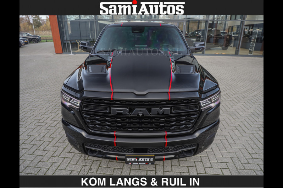 Dodge Ram LIMITED 2027 5.7 V8 HEMI | MAXIMAAL UITGERUST | DUBBELE CABINE | 5 PERSOONS | DC | Allernieuwste Limited uitvoering – volledig uitgerust met alle opties, inclusief MWK en normale laadbak.
