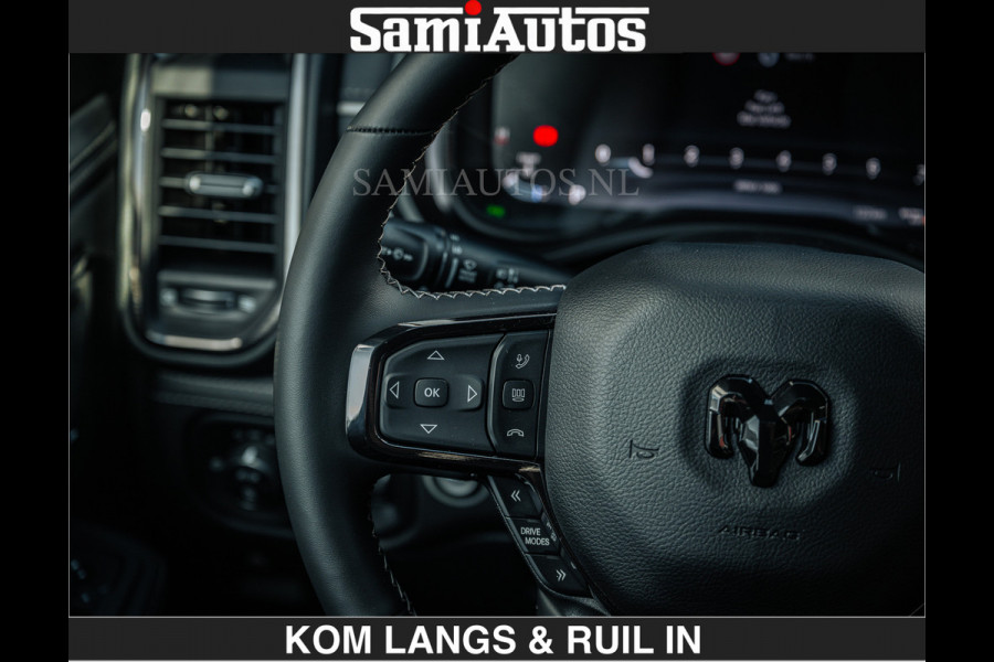 Dodge Ram LIMITED 2027 5.7 V8 HEMI | MAXIMAAL UITGERUST | DUBBELE CABINE | 5 PERSOONS | DC | Allernieuwste Limited uitvoering – volledig uitgerust met alle opties, inclusief MWK en normale laadbak.
