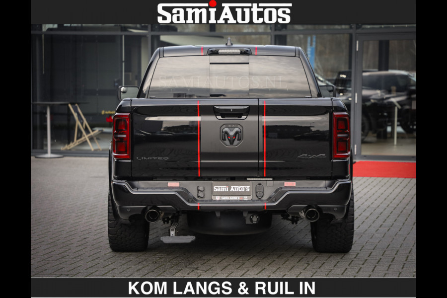 Dodge Ram LIMITED 2027 5.7 V8 HEMI | MAXIMAAL UITGERUST | DUBBELE CABINE | 5 PERSOONS | DC | Allernieuwste Limited uitvoering – volledig uitgerust met alle opties, inclusief MWK en normale laadbak Voorraad nr 3806