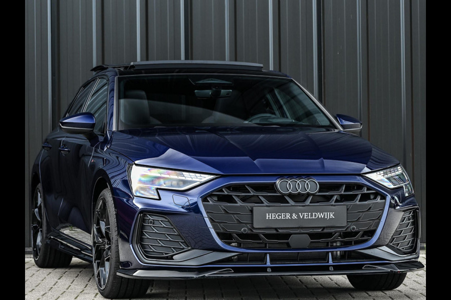 Audi A3 Sportback 45 TFSI e S edition Competition | Panoramadak | 5 jr Garantie | HUD | Sonos Sound | Camera | Ambiance interieur | Active Cruise | S-Seats + Memory | Stoelverwarming | Keyless |