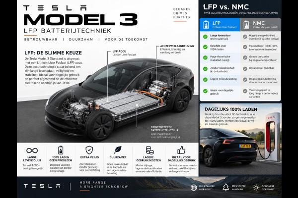 Tesla Model 3 RWD 60 kWh 534KM LFP AUTOPILOT LED WARMTEPOMP STOEL+STUURVERWARMING
