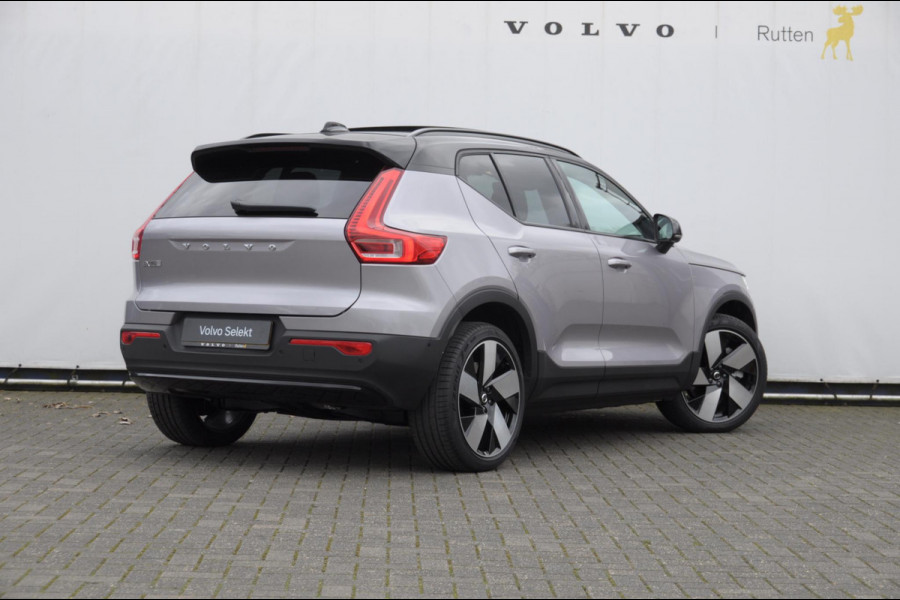 Volvo EX40 252PK Single Motor Extended Range 82 kWh Plus / Lounge Pakket / Extra getint glas / 360 Camera / 20'' velgen / Panoramadak / Zwart dak