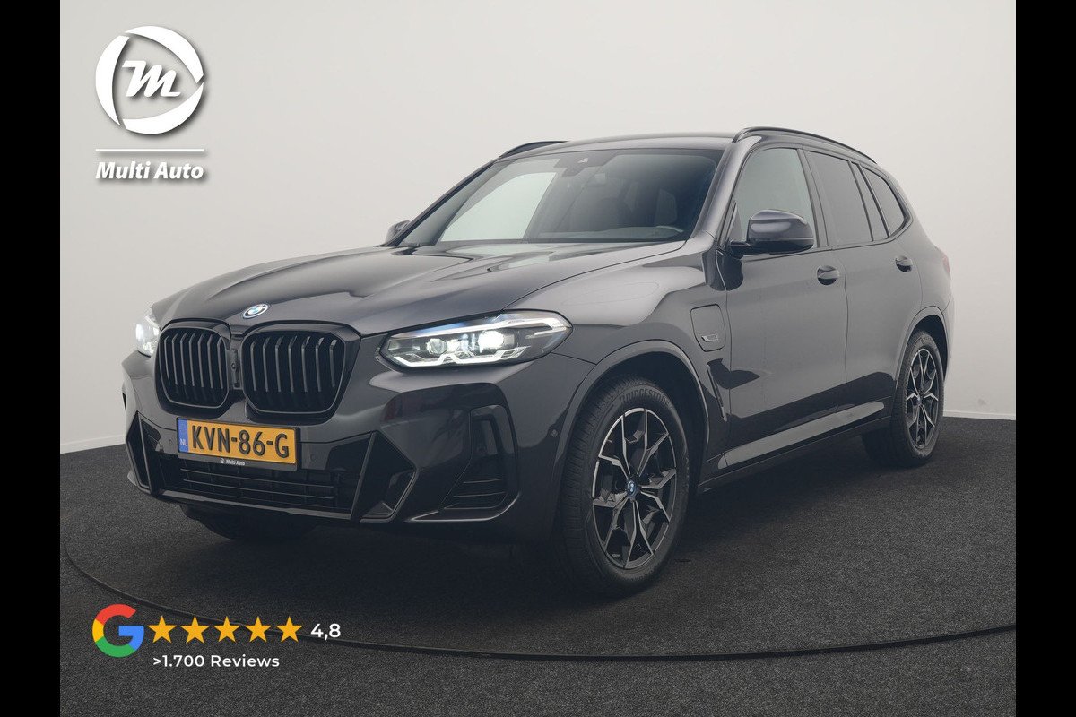 BMW X3 xDrive30e M Sport PHEV 293pk Dealer O.H | Trekhaak Af Fabriek | Camera | Cruise Control | Lederen Sportstoelen Verwarmd | Sfeerverlichting | Apple Carplay | Navigatie | Virtual | DAB | 19"L.M | Plug In Hybrid |