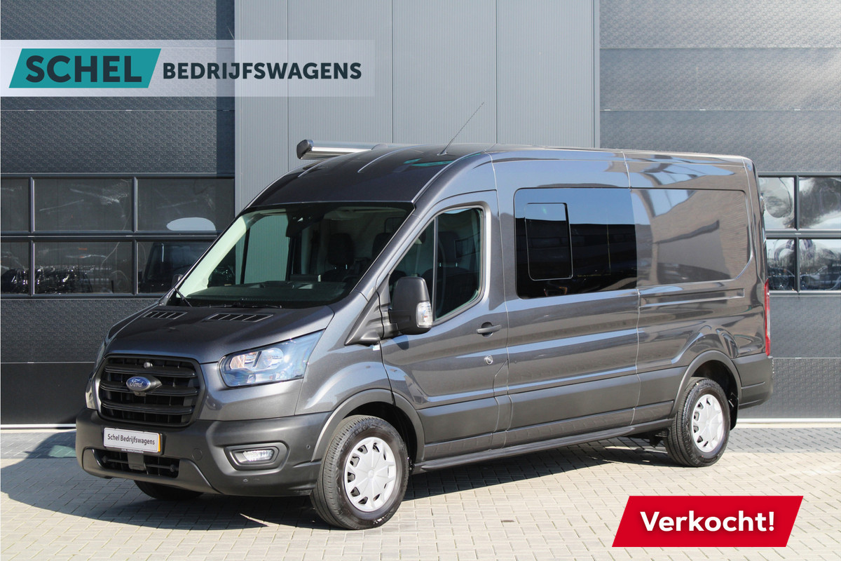 Ford Transit 350 2.0 TDCI L3H2 Trend 130pk - Camper/Grijs Kenteken - Blind Spot - ACC - Trekhaak - Stoelverwarming - Luifel - Rijklaar