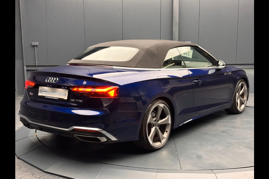 Audi A5 Cabriolet 35 Tfsi S-LINE ** LED, VIRTUAL TREKH, MASSAGE, 20-inch LMV ** UNFALLFREI - Slechts 34.996km. ** ** INFORMEER OOK NAAR ONZE AANTREKKELIJKE FINANCIAL-LEASE TARIEVEN **