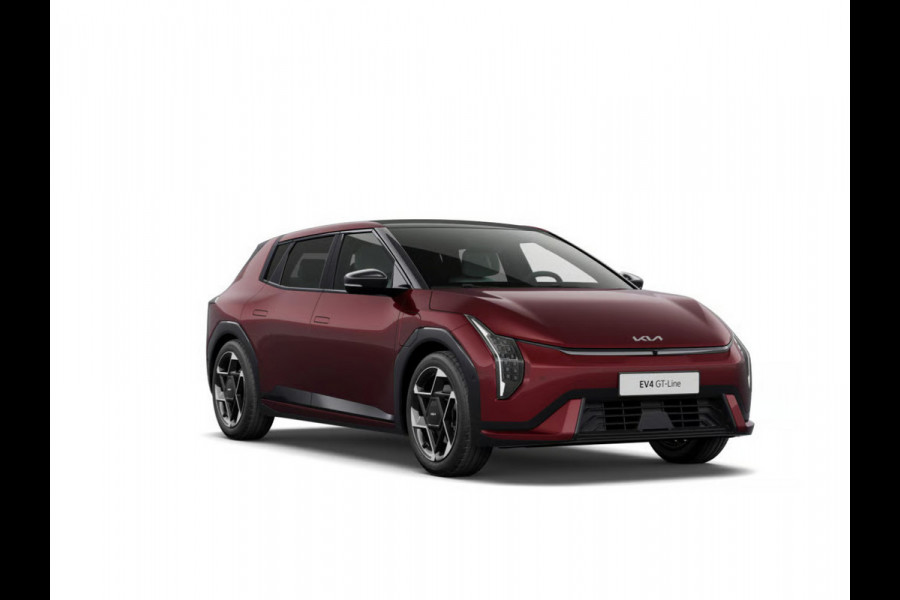 Kia EV4 GT-PlusLine 81.4 kWh | Actieprijs* | Navi. | Clima. | Adapt. Cruise. | Dodehoekassistentie | Achteruitrijcamera | Schuif-/Kanteldak | Harman Kardon | GT-Line Bekleding In Vegan Leder | Massagefunctie | Dodehoekcamera | Slimme Parkeerassistentie