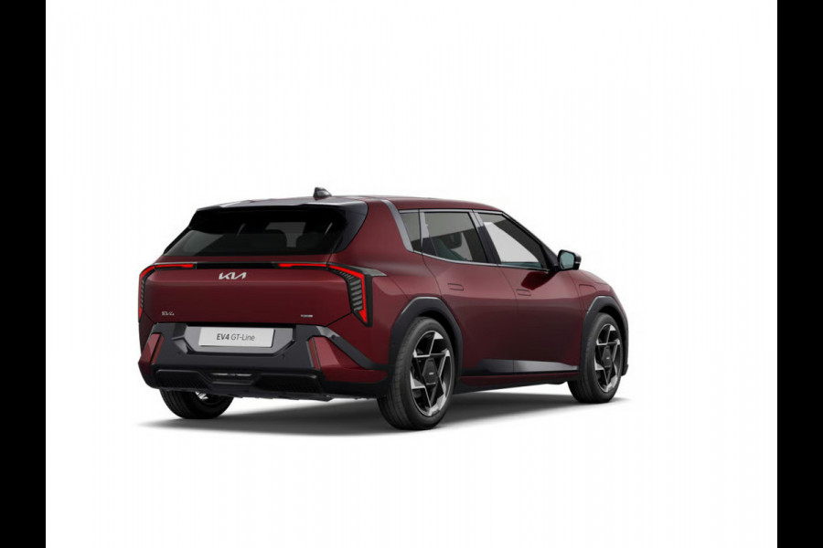 Kia EV4 GT-PlusLine 81.4 kWh | Actieprijs* | Navi. | Clima. | Adapt. Cruise. | Dodehoekassistentie | Achteruitrijcamera | Schuif-/Kanteldak | Harman Kardon | GT-Line Bekleding In Vegan Leder | Massagefunctie | Dodehoekcamera | Slimme Parkeerassistentie