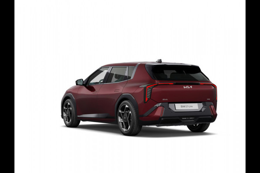 Kia EV4 GT-PlusLine 81.4 kWh | Actieprijs* | Navi. | Clima. | Adapt. Cruise. | Dodehoekassistentie | Achteruitrijcamera | Schuif-/Kanteldak | Harman Kardon | GT-Line Bekleding In Vegan Leder | Massagefunctie | Dodehoekcamera | Slimme Parkeerassistentie