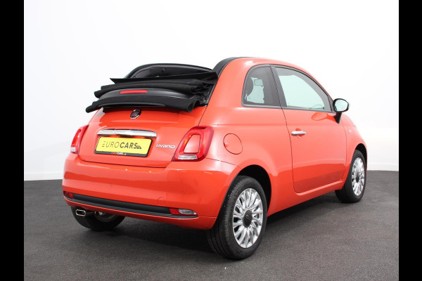 Fiat 500C 1.0 Hybrid Cabrio Navigatie Climate Control Cruise control Lichtmetalen velgen Apple Carplay/ Android Auto Navigatie Parkeersensor achter