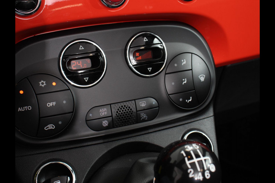 Fiat 500C 1.0 Hybrid Cabrio Navigatie Climate Control Cruise control Lichtmetalen velgen Apple Carplay/ Android Auto Navigatie Parkeersensor achter