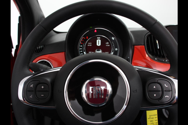 Fiat 500C 1.0 Hybrid Cabrio Navigatie Climate Control Cruise control Lichtmetalen velgen Apple Carplay/ Android Auto Navigatie Parkeersensor achter