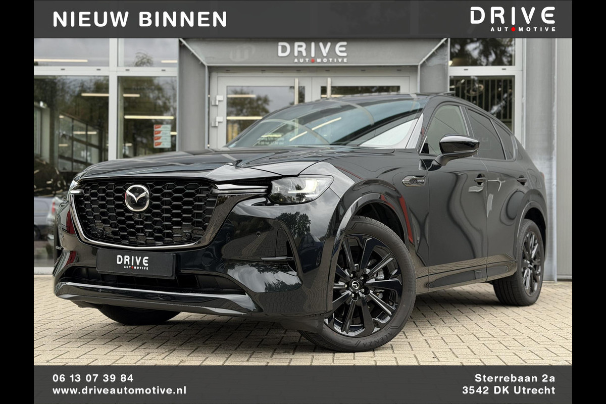 Mazda CX-60 2.5 e-SkyActiv PHEV Homura Plus Black |Pano|Leer|Memory|Ventilatie|Bose|HUD|