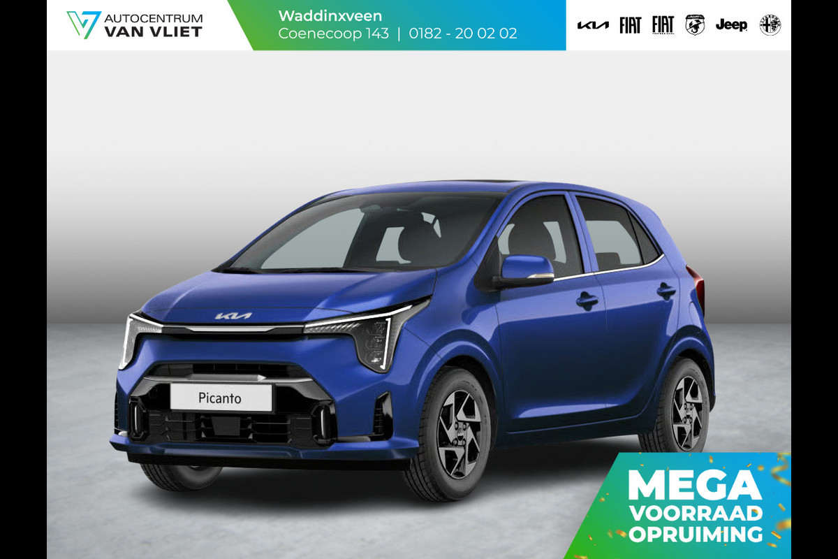 Kia Picanto 1.0 GDi GT-Line | Actieprijs* | Direct leverbaar | Schuif/Kanteldak | Stoel & Stuurverwarming | Dodehoekassistentie | Navi. | Clima. | Cruise. | GT-Line Bekleding in Lederlook