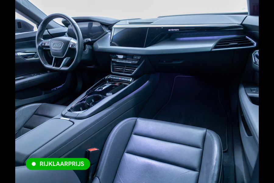 Audi e-tron GT 93 kWh | Luchtvering | Panoramadak | Daytona grijs | Leer | 20" LMV | Stoelverwarming V+A | Ambienteverlichting, Camera systeem Area View, Volledig Audi dealer onderhouden