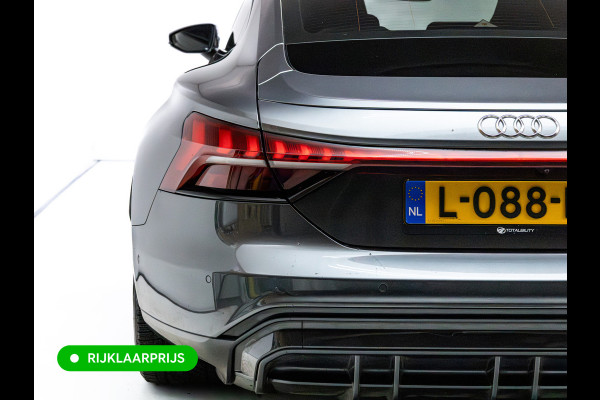 Audi e-tron GT 93 kWh | Luchtvering | Panoramadak | Daytona grijs | Leer | 20" LMV | Stoelverwarming V+A | Ambienteverlichting, Camera systeem Area View, Volledig Audi dealer onderhouden