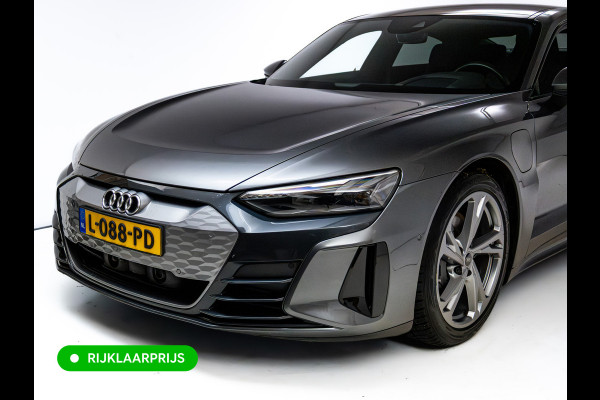 Audi e-tron GT 93 kWh | Luchtvering | Panoramadak | Daytona grijs | Leer | 20" LMV | Stoelverwarming V+A | Ambienteverlichting, Camera systeem Area View, Volledig Audi dealer onderhouden