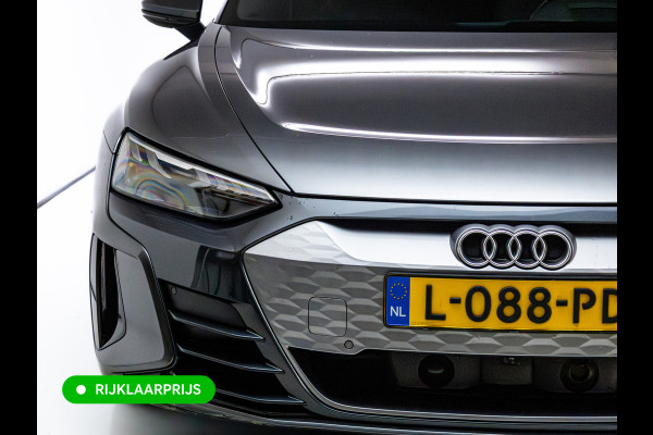Audi e-tron GT 93 kWh | Luchtvering | Panoramadak | Daytona grijs | Leer | 20" LMV | Stoelverwarming V+A | Ambienteverlichting, Camera systeem Area View, Volledig Audi dealer onderhouden