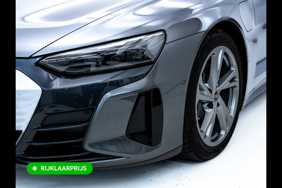 Audi e-tron GT 93 kWh | Luchtvering | Panoramadak | Daytona grijs | Leer | 20" LMV | Stoelverwarming V+A | Ambienteverlichting, Camera systeem Area View, Volledig Audi dealer onderhouden