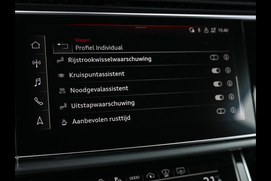 Audi Q8 55 TFSI e quattro Pro Line Plus | Panoramadak | Night Vision | B&O | HUD | 360 Camera | Adaptive Cruise | Luchtvering | Stoelverwarming V+A | Ambiance Verlichting | Trekhaak |