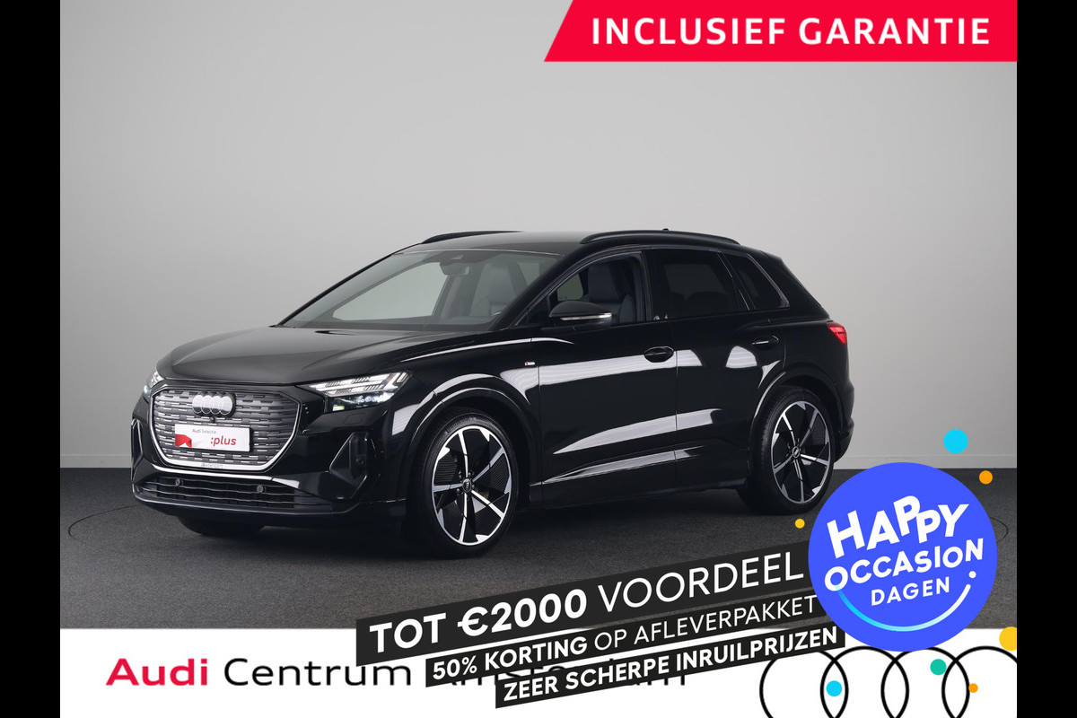 Audi Q4 e-tron 50 quattro S edition 77 kWh Lederen bekleding | 21 inch lichtmetalen velgen | Parkeercamera | Navigatie