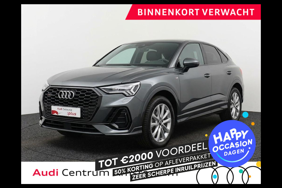Audi Q3 Sportback 45 TFSI e S Edition 245pk | Keyless-pakket |  Apple Carplay/Android Auto | Dodehoekdetectie |  Climate control | full-LED koplampen |  lichtmetalen velgen multi-spaaks 18 | Navigatiesysteem | S Line interieur | voorstoelen verwarmd
