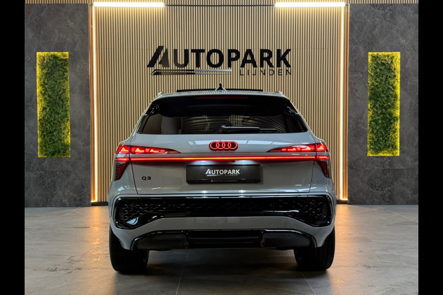 Audi Q3 1.5 e-hybrid 3X S-LINE |PANO|SONOS|HuD|360CAM|MEMORY|KEYLESS|FABRIEKSGARANTIE 2030|DODEHOEK|SFEERVERLICHTING|20 INCH|VOL!