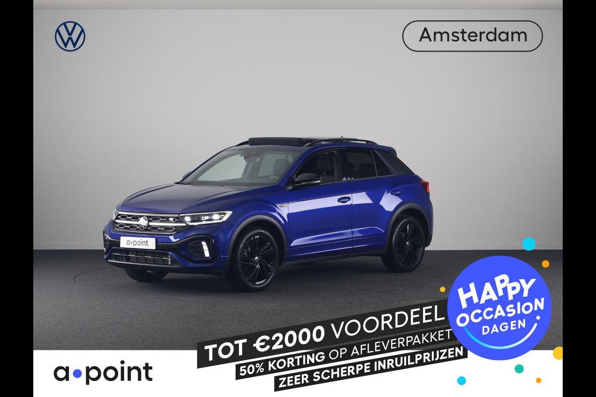 Volkswagen T-Roc 1.5 TSI R-Line 150 pk Automaat (DSG) | Verlengde garantie | Navigatie | Panoramadak | Trekhaak (afneembaar) | Parkeersensoren (Park assist) | Achteruitrijcamera | Black Style pakket | R-Line |