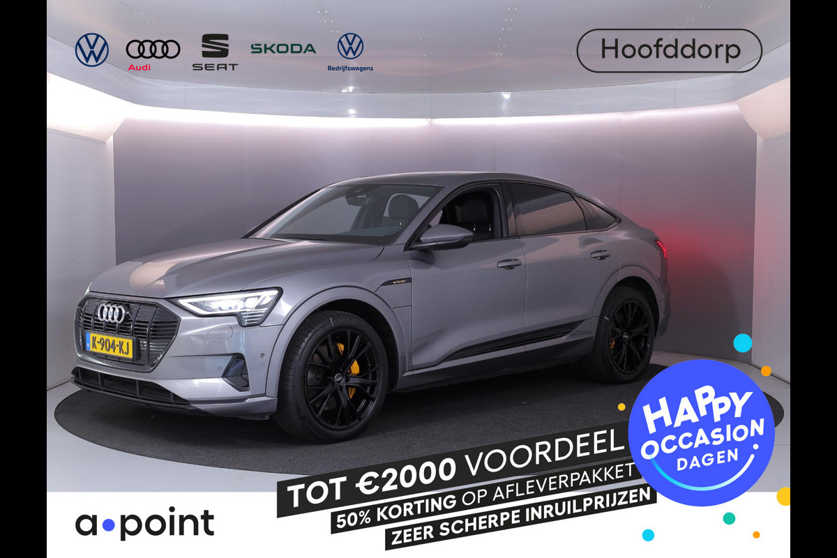 Audi e-tron Sportback 55 quattro Business edition Plus 95 kWh 408 pk | SOH 92,64% | Navigatie | Panoramadak | Parkeersensoren | Elektr. voorstoelen | Lichtmetalen velgen 21" | Luchtvering |