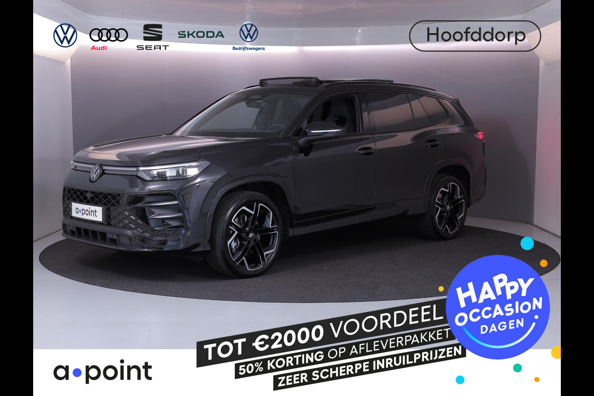 Volkswagen Tayron 1.5 eHybrid R-Line Edition 204 pk Automaat (DSG) | Verlengde garantie | Navigatie | Panoramadak | Trekhaak (wegklapbaar) | Parkeersensoren (Park assist) | Rondomzicht camera | Black Style pakket | R-Line |