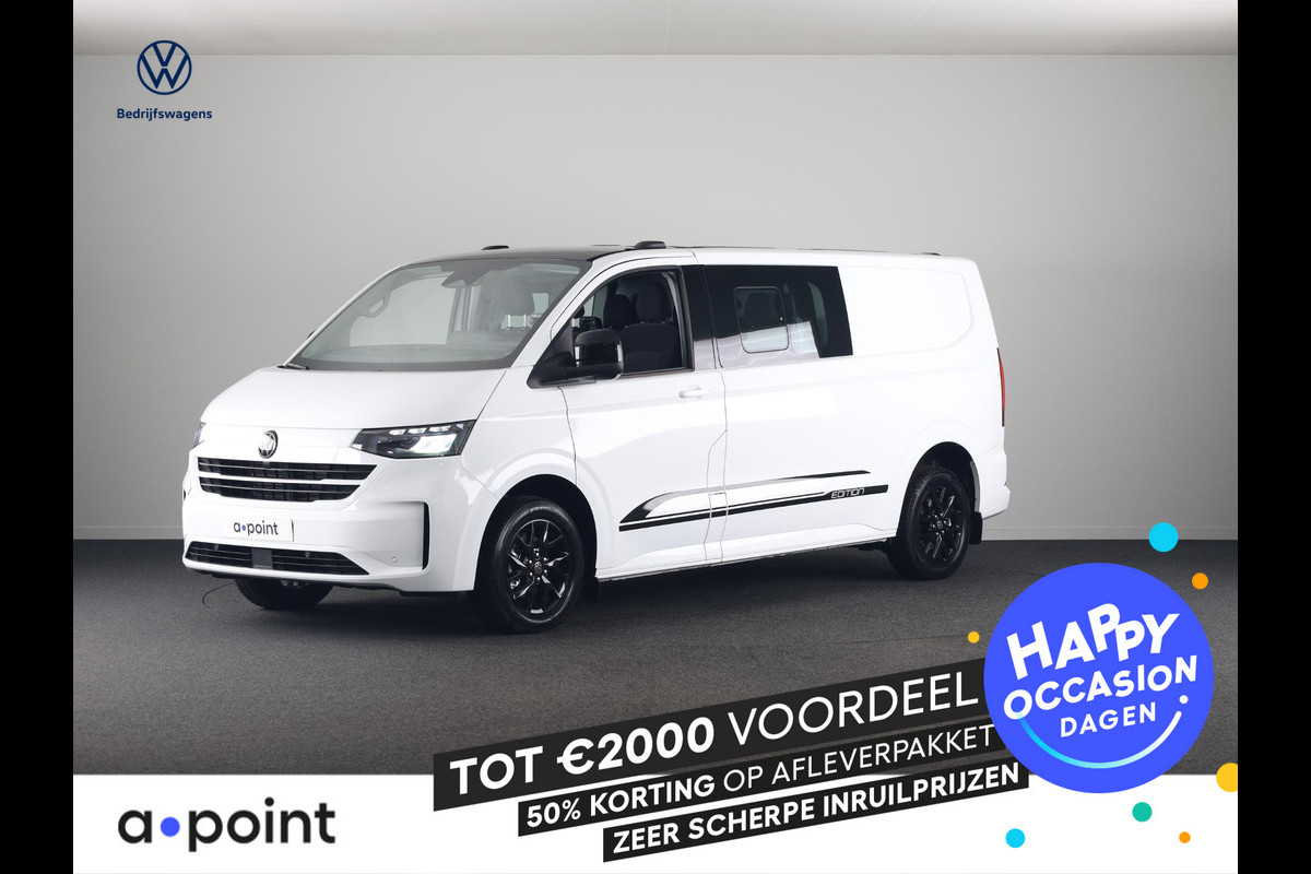 Volkswagen Transporter e-Transporter34 L2H1 Style 64 kWh DC Dubbele cabin 218 pk | Navigatie | Warmtepomp | Parkeersensoren | Achteruitrijcamera | Adaptieve cruise control |