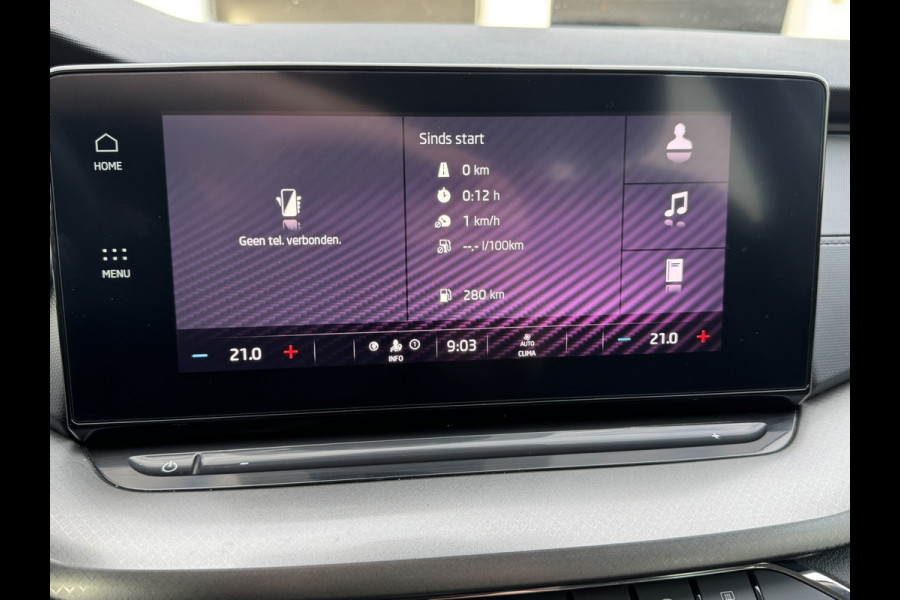 Škoda Octavia Combi 1.0 e-TSI Ambition Automaat ElectrTrekhaak Clima Carplay Navi Digitaal Dash Sfeerverlichting All-Season banden