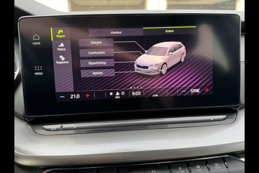 Škoda Octavia Combi 1.0 e-TSI Ambition Automaat ElectrTrekhaak Clima Carplay Navi Digitaal Dash Sfeerverlichting All-Season banden
