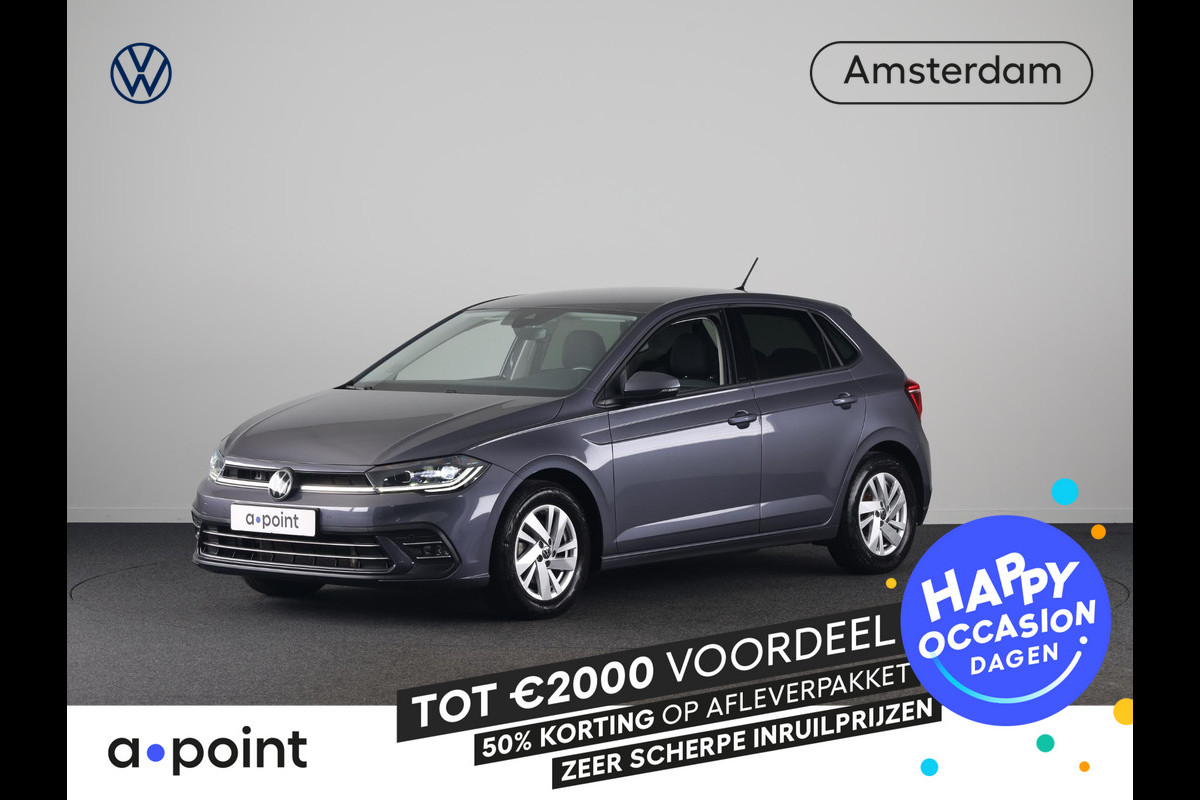 Volkswagen Polo 1.0 TSI Style 110 pk Automaat (DSG) | Navigatie via App | Parkeersensoren | Autom. airco | Matrix LED koplampen | Stoelverwarming | Digital Cockpit Pro |