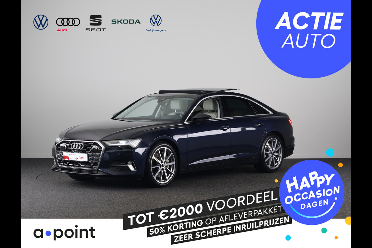 Audi A6 Limousine 50 TFSI e quattro Advanced edition 299pk | Private lease vanaf €908 | Panoramadak | Head Up display | B&O Audio  | Elektrisch verstelbare voorstoelen met geheugen