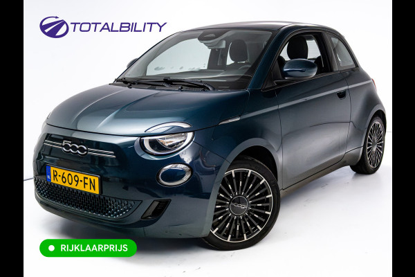 Fiat 500 Icon 42 kWh | Velgen 17" | Cruise | Apple Carplay/Android auto | Navigatie | DAB | Armsteun, Parelmoer lak