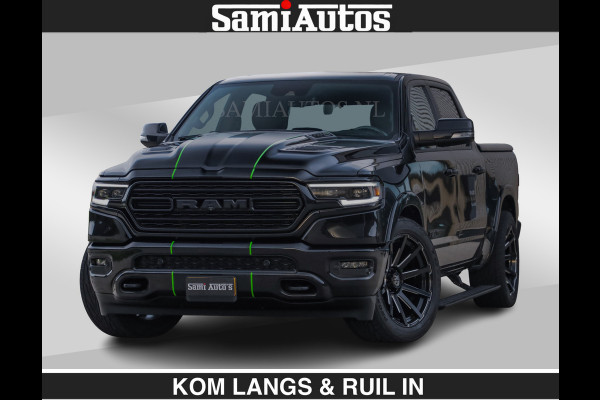 Dodge Ram LIMITED 5.7 V8 HEMI | TOP STAAT | BOM VOL | HUD | LUCHTVERING | STRIPING | BREDE WIELEN | OPEN UITLAAT KLEP | ADAPTIVE | PANO |  CREW CAB | DUBBELE CABINE | 5 PERSOONS |