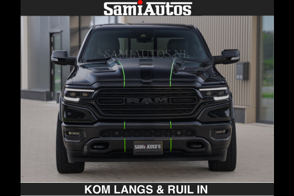 Dodge Ram LIMITED 5.7 V8 HEMI | TOP STAAT | BOM VOL | HUD | LUCHTVERING | STRIPING | BREDE WIELEN | OPEN UITLAAT KLEP | ADAPTIVE | PANO |  CREW CAB | DUBBELE CABINE | 5 PERSOONS |