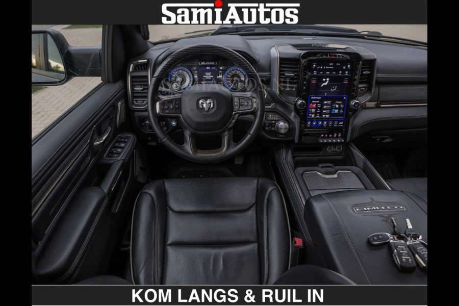 Dodge Ram LIMITED 5.7 V8 HEMI | TOP STAAT | BOM VOL | HUD | LUCHTVERING | STRIPING | BREDE WIELEN | OPEN UITLAAT KLEP | ADAPTIVE | PANO |  CREW CAB | DUBBELE CABINE | 5 PERSOONS |