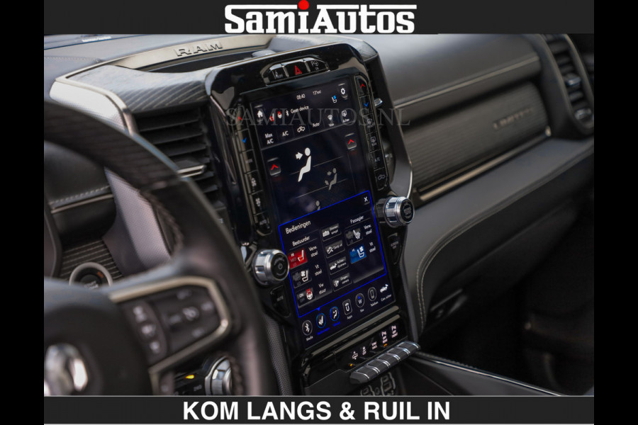 Dodge Ram LIMITED 5.7 V8 HEMI | TOP STAAT | BOM VOL | HUD | LUCHTVERING | STRIPING | BREDE WIELEN | OPEN UITLAAT KLEP | ADAPTIVE | PANO |  CREW CAB | DUBBELE CABINE | 5 PERSOONS |