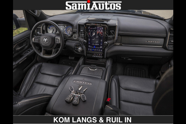 Dodge Ram LIMITED 5.7 V8 HEMI | TOP STAAT | BOM VOL | HUD | LUCHTVERING | STRIPING | BREDE WIELEN | OPEN UITLAAT KLEP | ADAPTIVE | PANO |  CREW CAB | DUBBELE CABINE | 5 PERSOONS |