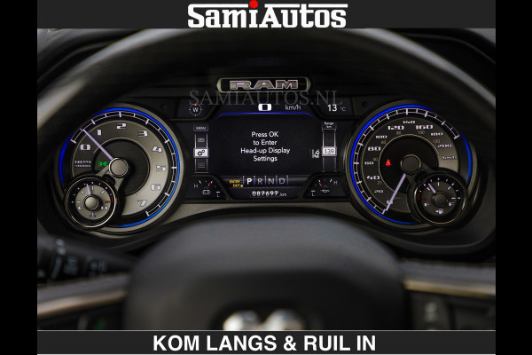 Dodge Ram LIMITED 5.7 V8 HEMI | TOP STAAT | BOM VOL | HUD | LUCHTVERING | STRIPING | BREDE WIELEN | OPEN UITLAAT KLEP | ADAPTIVE | PANO |  CREW CAB | DUBBELE CABINE | 5 PERSOONS |
