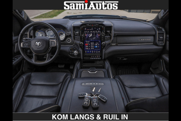 Dodge Ram LIMITED 5.7 V8 HEMI | TOP STAAT | BOM VOL | HUD | LUCHTVERING | STRIPING | BREDE WIELEN | OPEN UITLAAT KLEP | ADAPTIVE | PANO |  CREW CAB | DUBBELE CABINE | 5 PERSOONS |