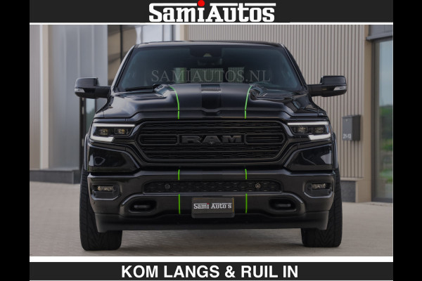 Dodge Ram LIMITED 5.7 V8 HEMI | TOP STAAT | BOM VOL | HUD | LUCHTVERING | STRIPING | BREDE WIELEN | OPEN UITLAAT KLEP | ADAPTIVE | PANO |  CREW CAB | DUBBELE CABINE | 5 PERSOONS |
