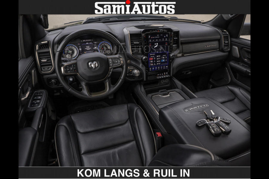 Dodge Ram LIMITED 5.7 V8 HEMI | TOP STAAT | BOM VOL | HUD | LUCHTVERING | STRIPING | BREDE WIELEN | OPEN UITLAAT KLEP | ADAPTIVE | PANO |  CREW CAB | DUBBELE CABINE | 5 PERSOONS |
