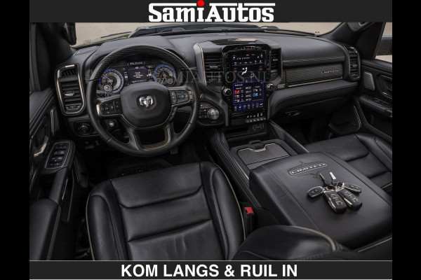 Dodge Ram LIMITED 5.7 V8 HEMI | TOP STAAT | BOM VOL | HUD | LUCHTVERING | STRIPING | BREDE WIELEN | OPEN UITLAAT KLEP | ADAPTIVE | PANO |  CREW CAB | DUBBELE CABINE | 5 PERSOONS |