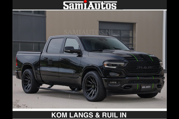 Dodge Ram LIMITED 5.7 V8 HEMI | TOP STAAT | BOM VOL | HUD | LUCHTVERING | STRIPING | BREDE WIELEN | OPEN UITLAAT KLEP | ADAPTIVE | PANO |  CREW CAB | DUBBELE CABINE | 5 PERSOONS |